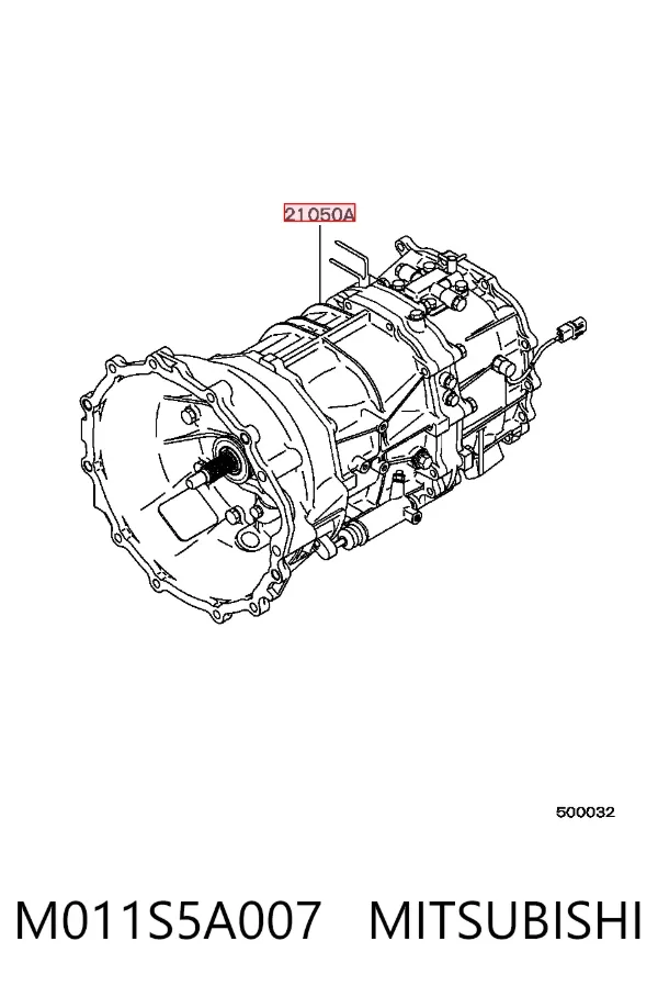 Caixa de Mudança montada (caixa mecânica de velocidades) M011S5A007 Mitsubishi
