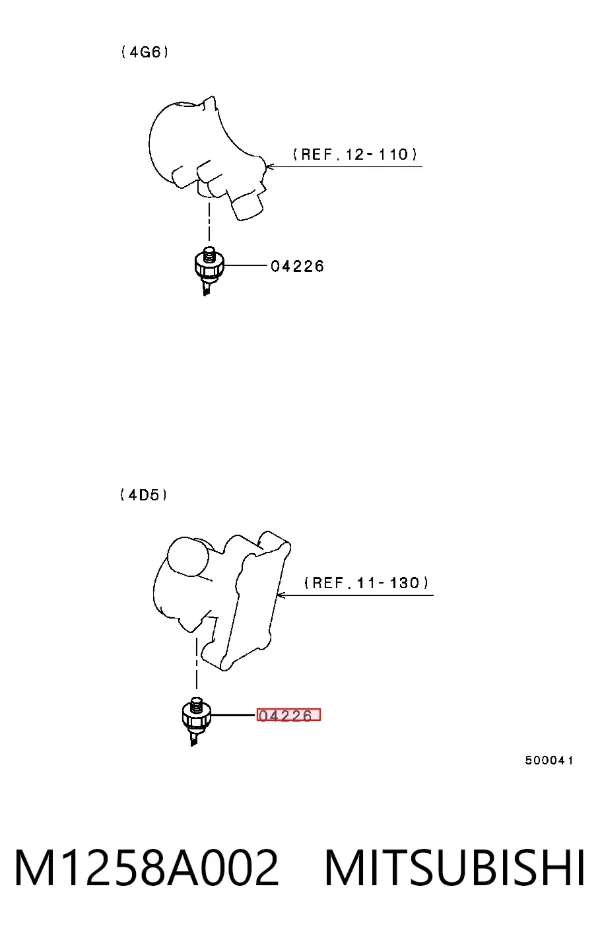 Sensor de pressão de óleo M1258A002 Mitsubishi