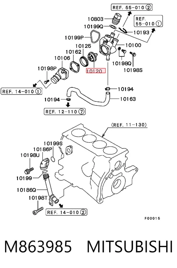 Termostato M863985 Mitsubishi