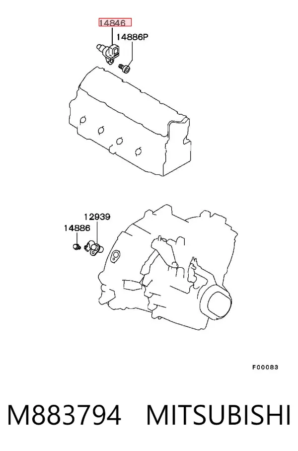 Sensor de posição da árvore distribuidora M883794 Mitsubishi