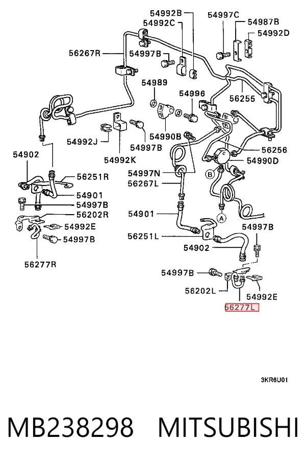 Kit de reparação de cilindro mestre do freio MB238298 Mitsubishi