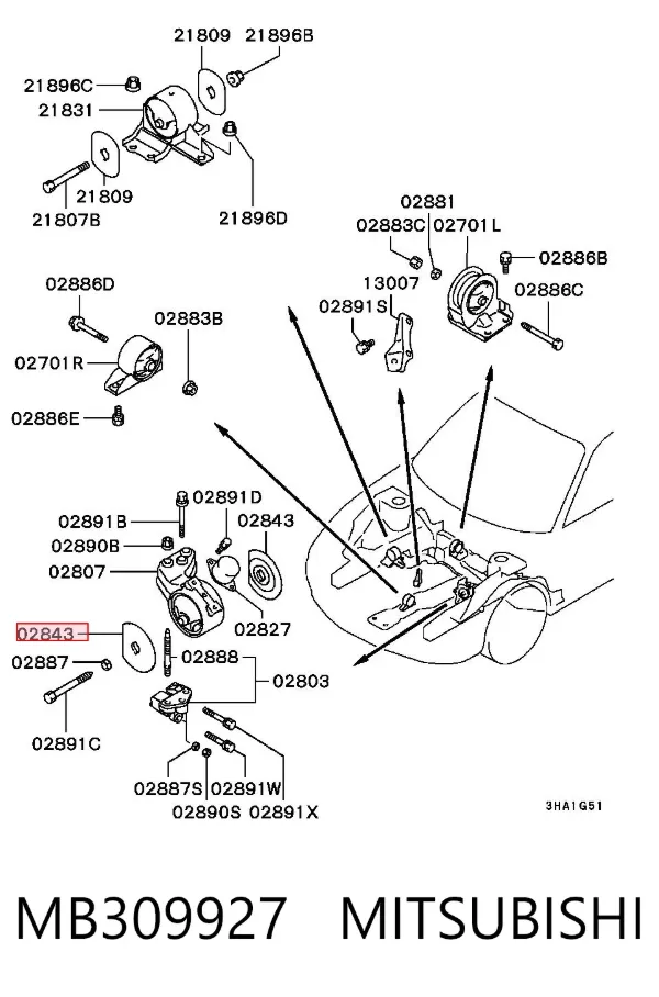  MB309927 Mitsubishi