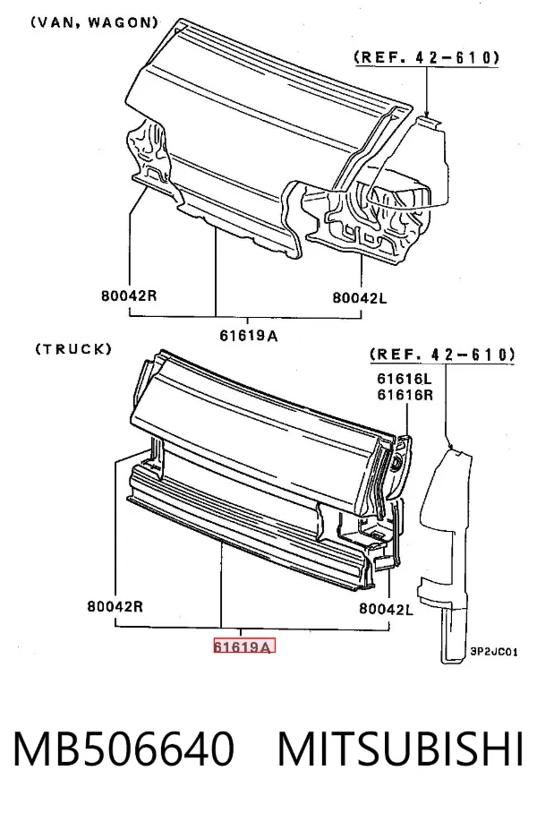 Capota MB506640 Mitsubishi