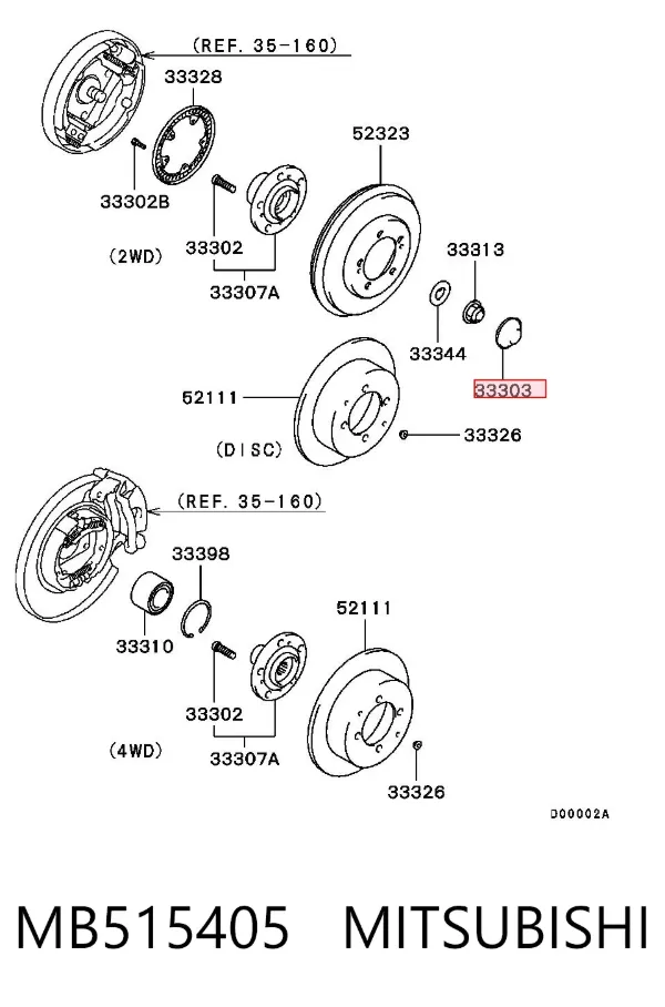 Coberta de disco de roda MB515405 Mitsubishi