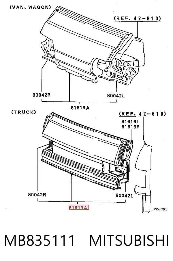 Capota Mitsubishi L 300 P0W, P1W, P2W
