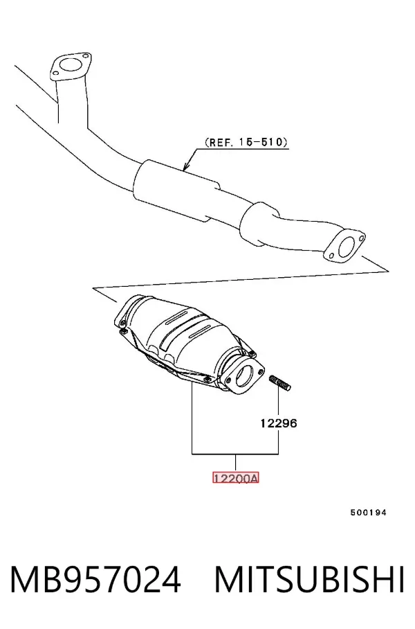 Convertidor - catalisador MB957024 Mitsubishi