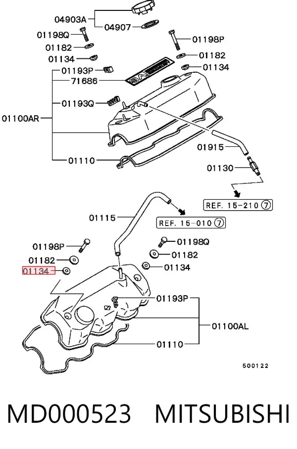 Parafuso da tampa de válvulas CBC KMD000523 Fiat/Alfa/Lancia