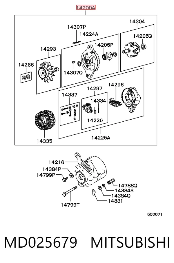 Gerador MD025679 Mitsubishi