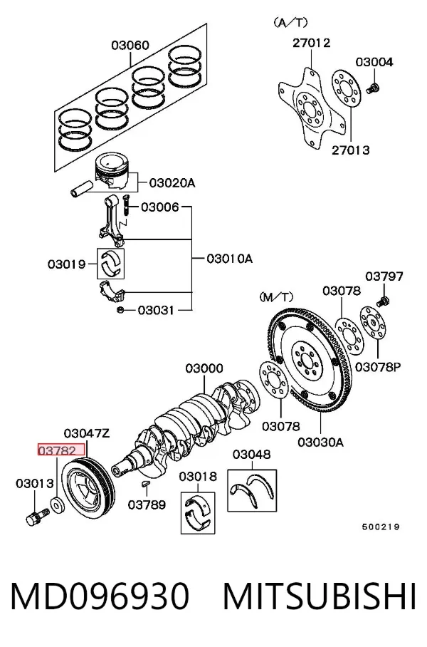Arruela de cambota MD096930 Mitsubishi