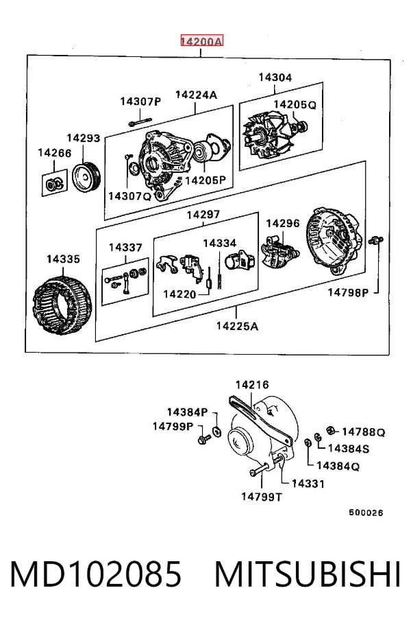 Gerador MD102085 Mitsubishi