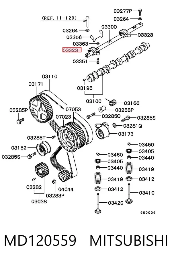 Balanceiro de válvula (balanceiro de válvulas) MD120559 Mitsubishi