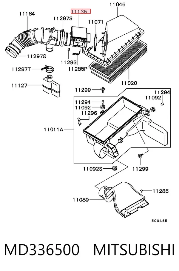 Sensor de fluxo (consumo) de ar, medidor de consumo M.A.F. - (Mass Airflow) Mitsubishi Colt V