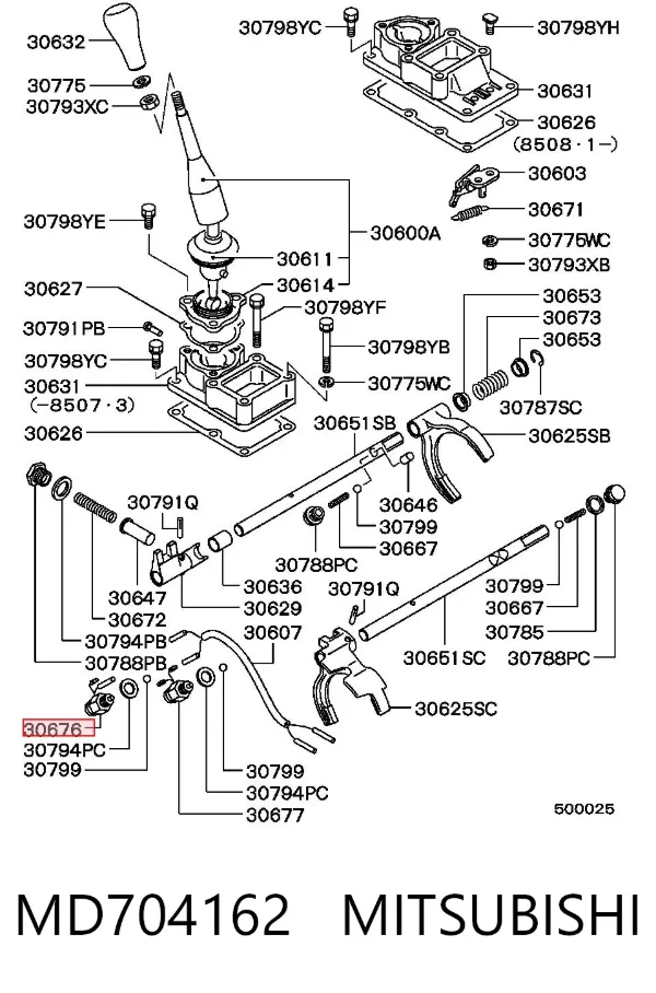 Sensor de ativação das luzes de marcha à ré MD704162 Mitsubishi