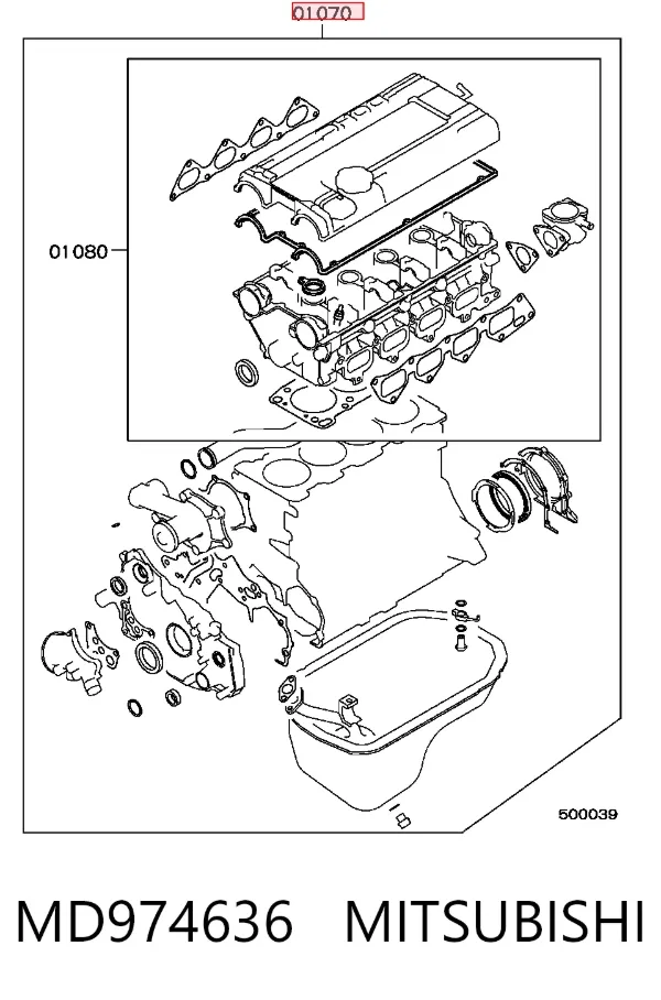 Kit de vedantes de motor completo Mitsubishi Eclipse I