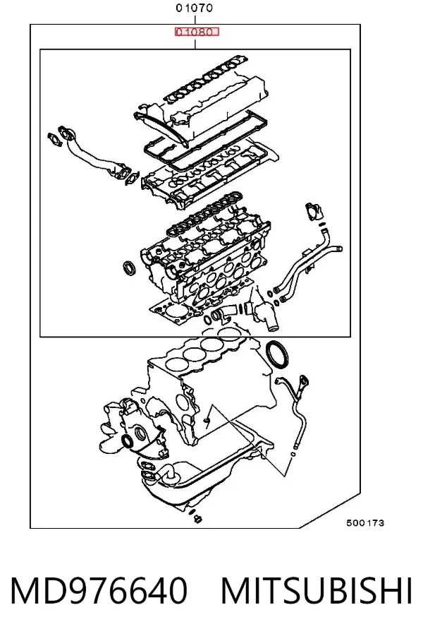 Kit superior de vedantes de motor MD976640 Mitsubishi