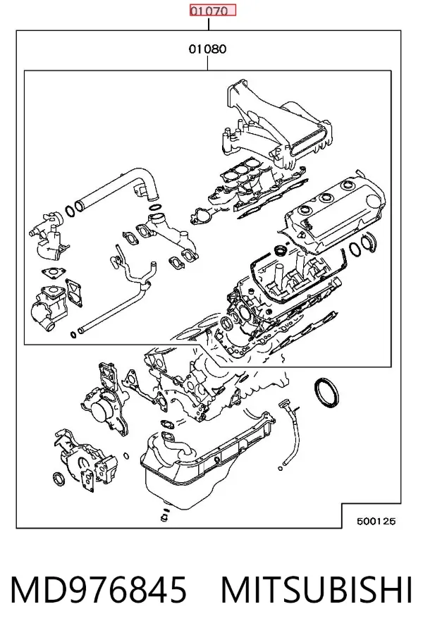 Kit de vedantes de motor completo MD976845 Mitsubishi