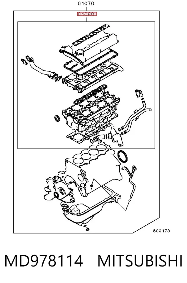 Kit superior de vedantes de motor MD978114 Mitsubishi
