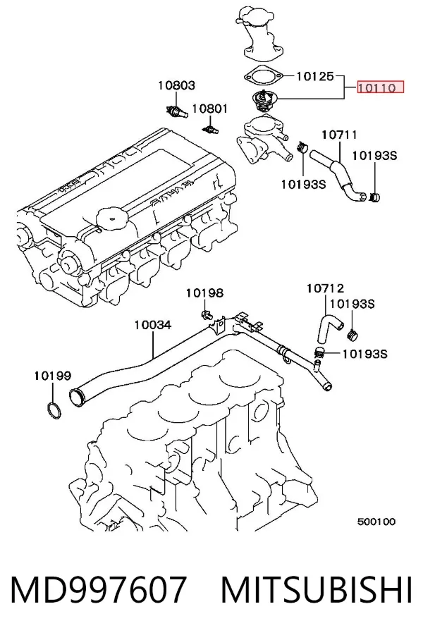 Termostato MD997607 Mitsubishi