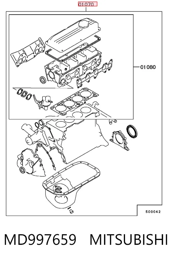 Kit de vedantes de motor completo Mitsubishi Lancer IV