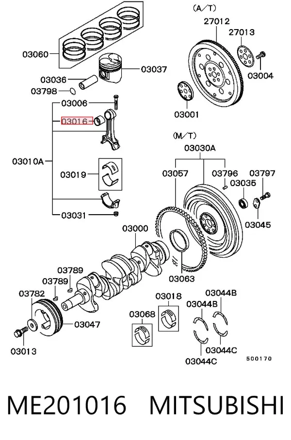 Bucha de biela ME201016 Mitsubishi