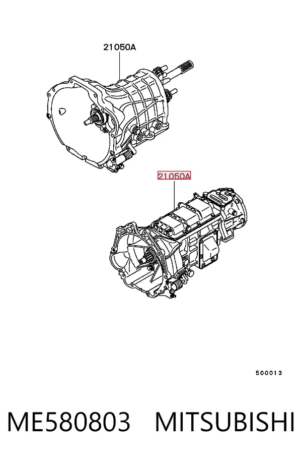 Caixa de Mudança montada (caixa mecânica de velocidades) ME580803 Mitsubishi