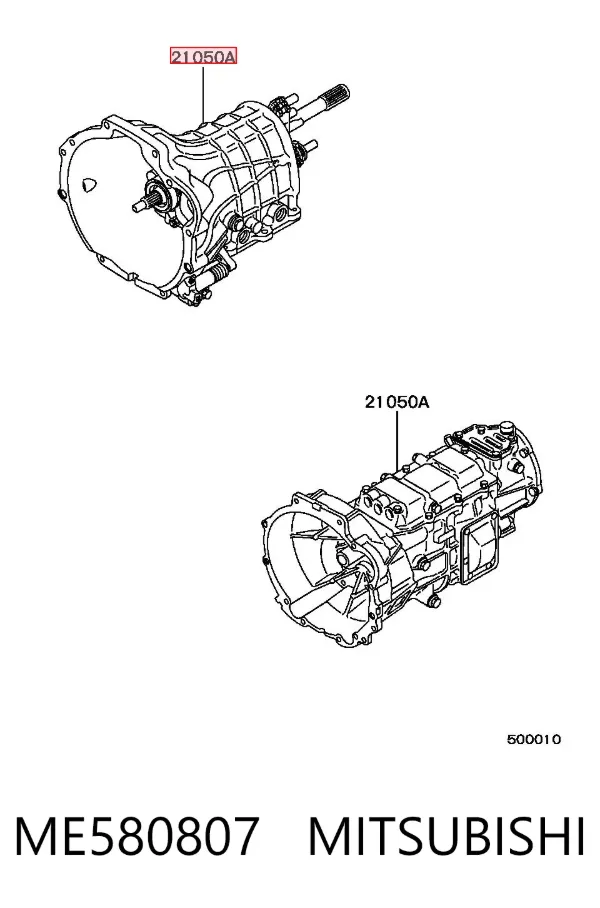 Caixa de Mudança montada (caixa mecânica de velocidades) ME580807 Mitsubishi
