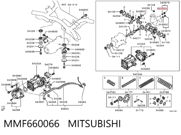 Vedante de rolha de evacuação de redutor MMF660066 Mitsubishi