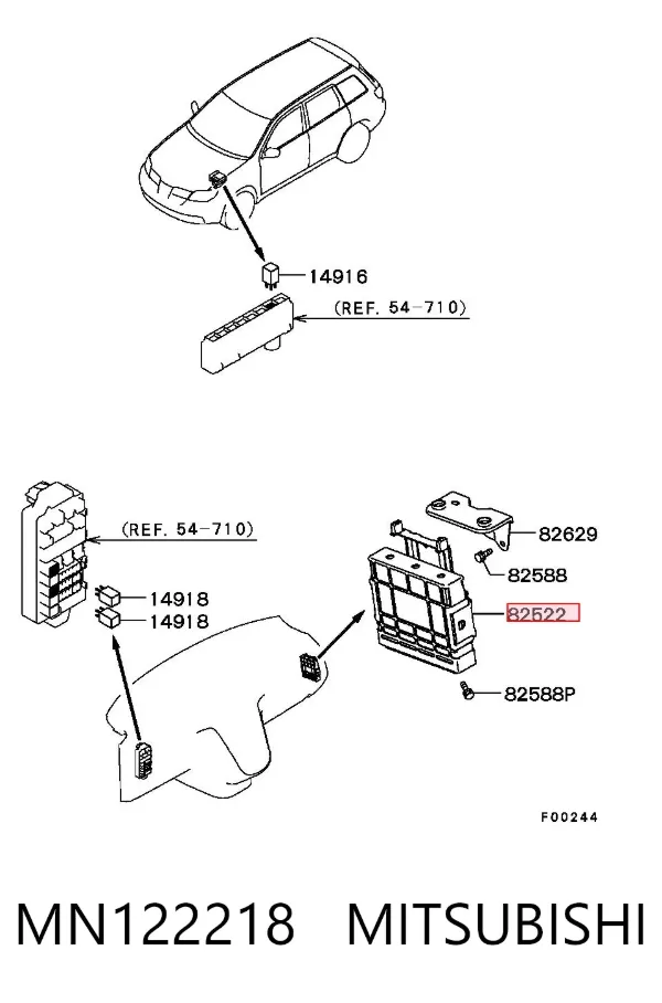 Módulo de direção (Centralina eletrônica) de motor MN122218 Mitsubishi