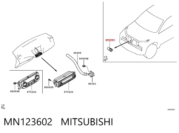 Sensor de temperatura do meio ambiente MN123602 Mitsubishi