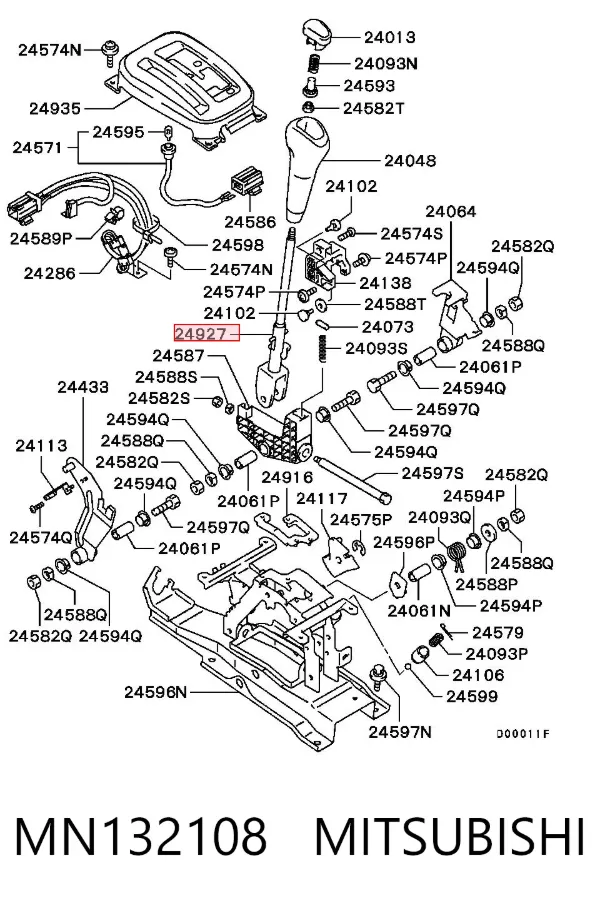 Avalanca de mudança MN132108 Mitsubishi
