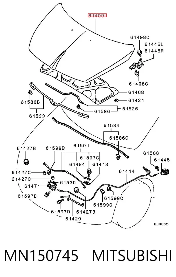 Capota MN150745 Mitsubishi