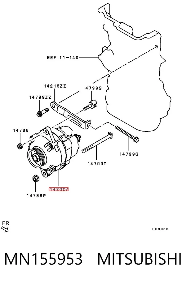 Gerador MN155953 Mitsubishi
