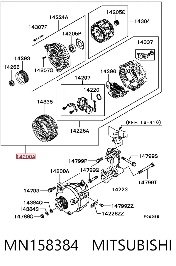 Gerador MN158384 Mitsubishi