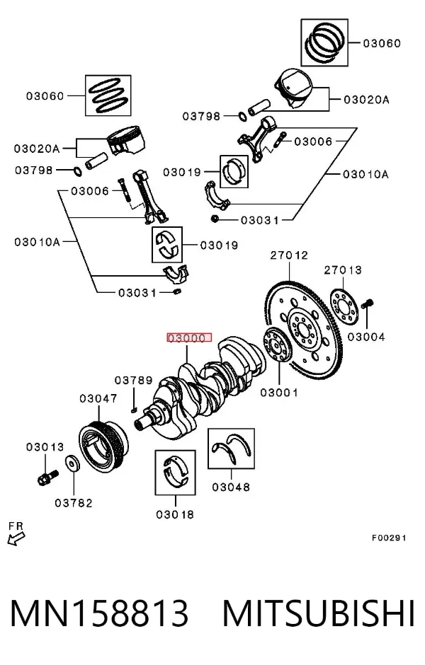 Cambota de motor MN158813 Mitsubishi