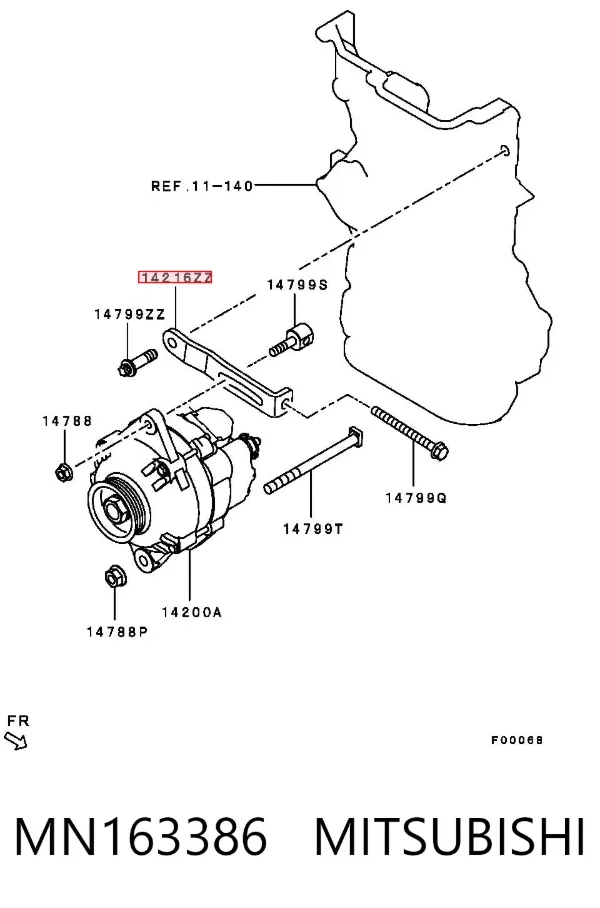 Consola do gerador MN163386 Mitsubishi