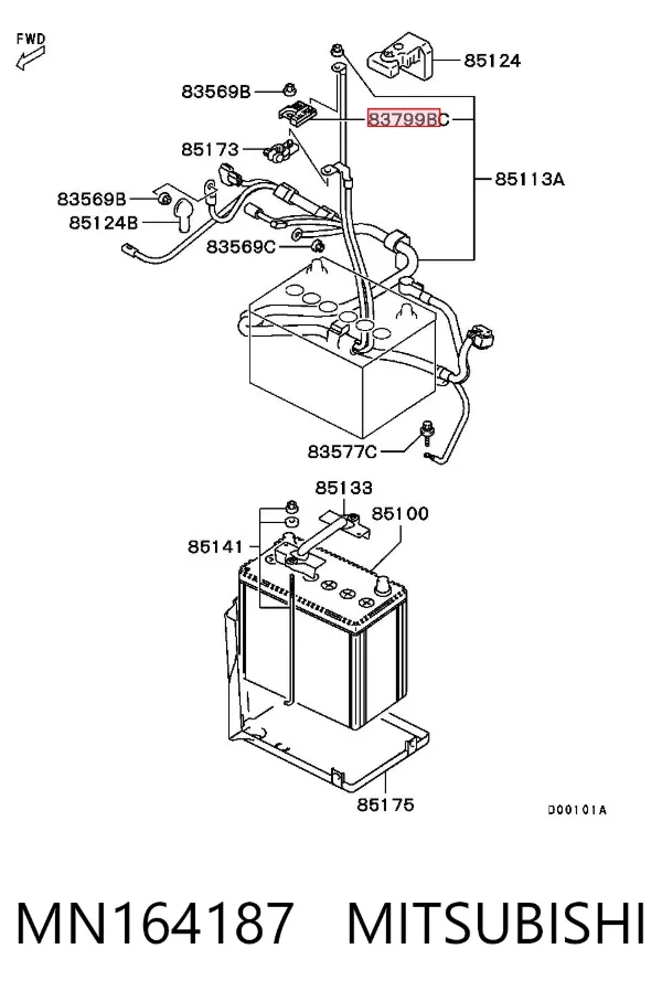 Dispositivo de segurança MN164187 Mitsubishi
