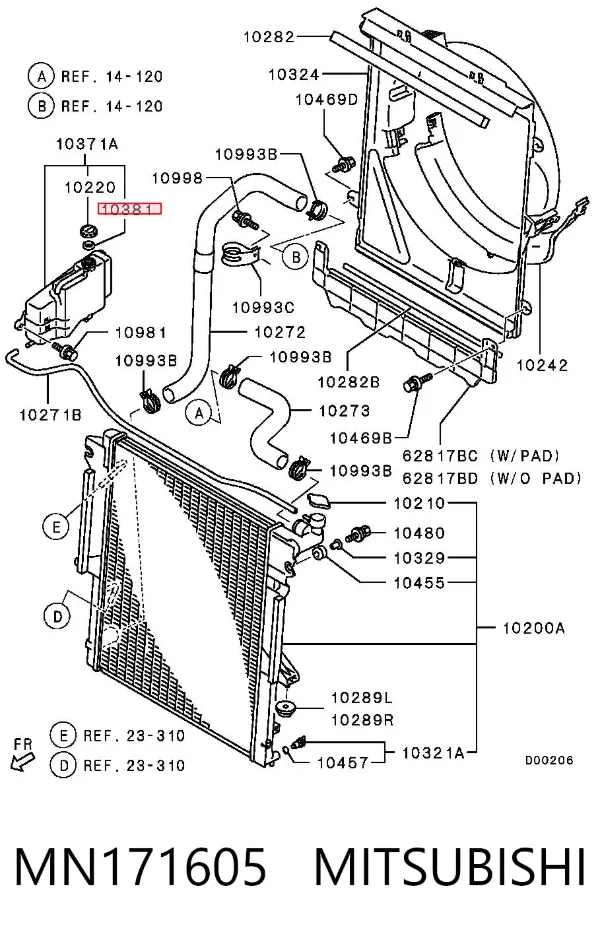  MN171605 Mitsubishi