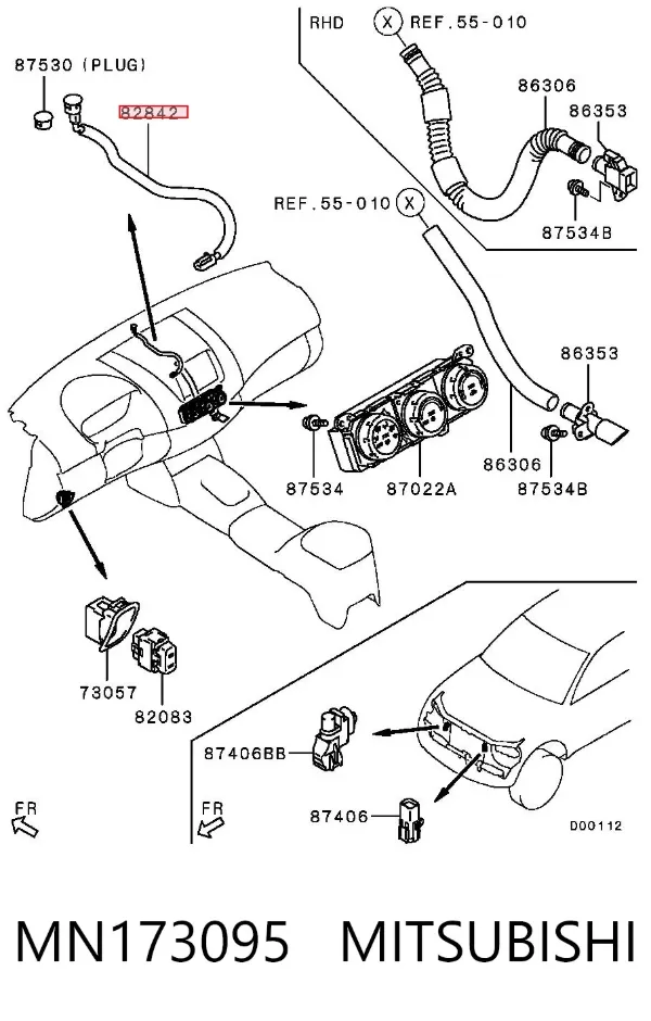 Sensor de ativação das luzes MN173095 Mitsubishi