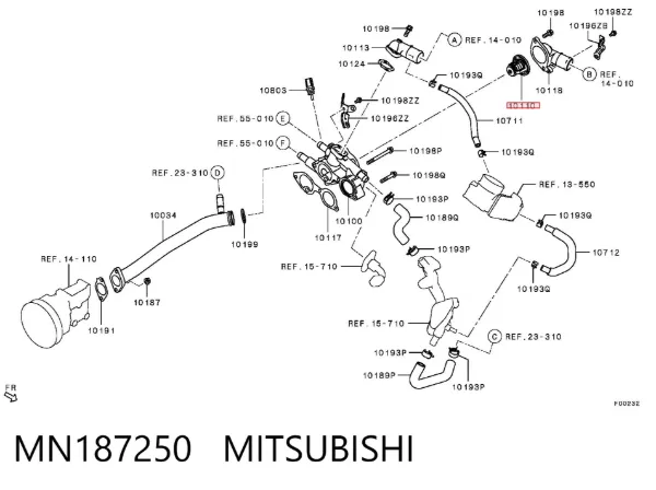 Termostato MN187250 Mitsubishi