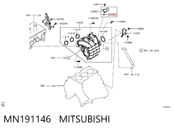 Vedante de sensor de posição de cambota MN191146 Mitsubishi