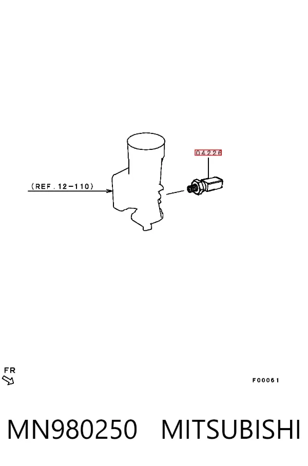 Sensor de pressão de óleo MN980250 Mitsubishi