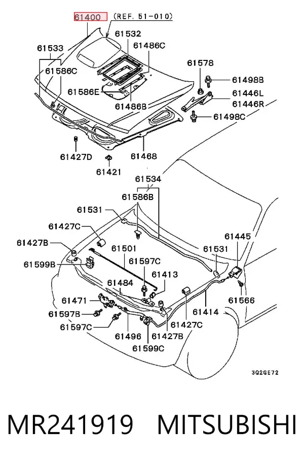 Capota MR241919 Mitsubishi
