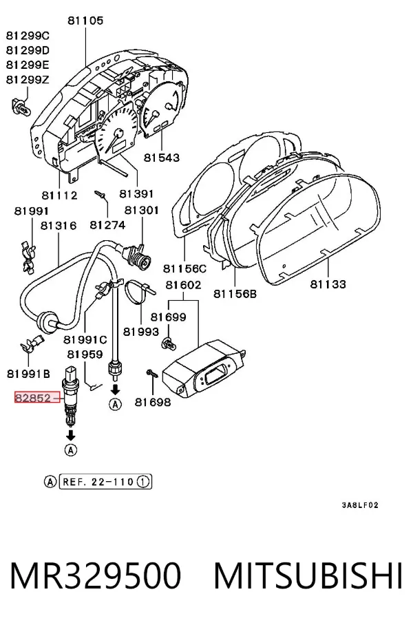 Sensor de velocidade MR329500 Mitsubishi