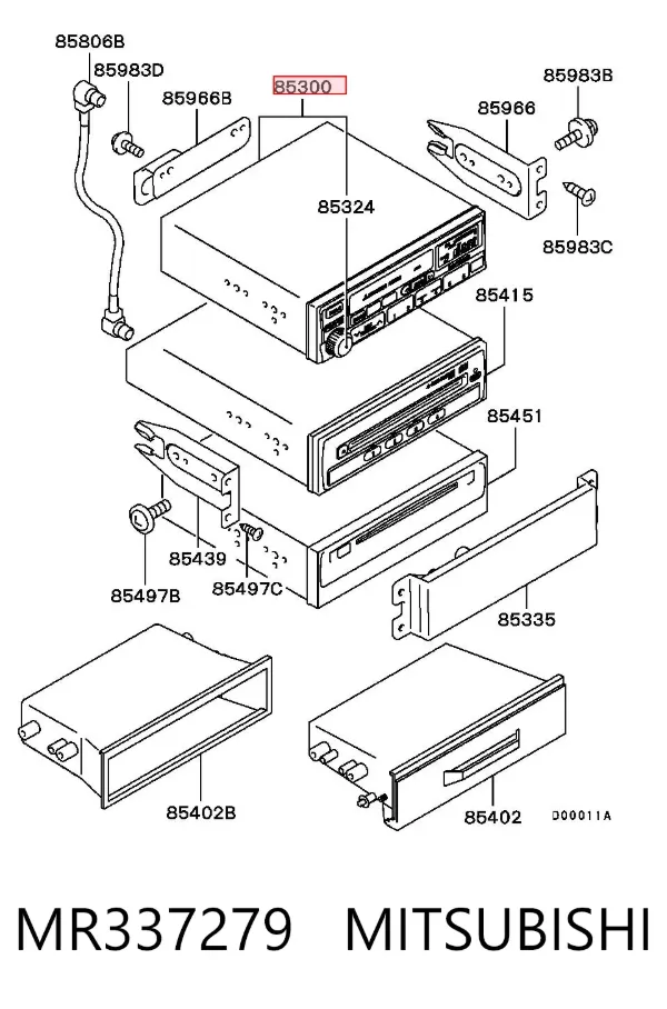 Aparelhagem de som (rádio AM/FM) Mitsubishi Pajero III