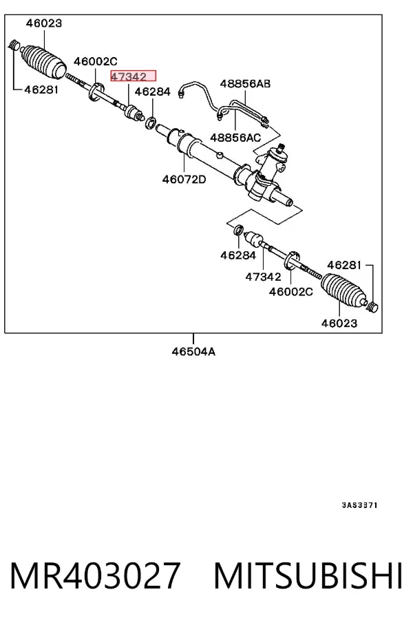 Tração de direção MR403027 Mitsubishi