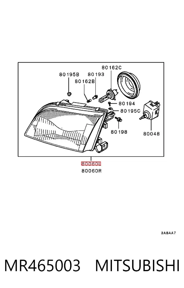 Luz esquerda MR465003 Mitsubishi