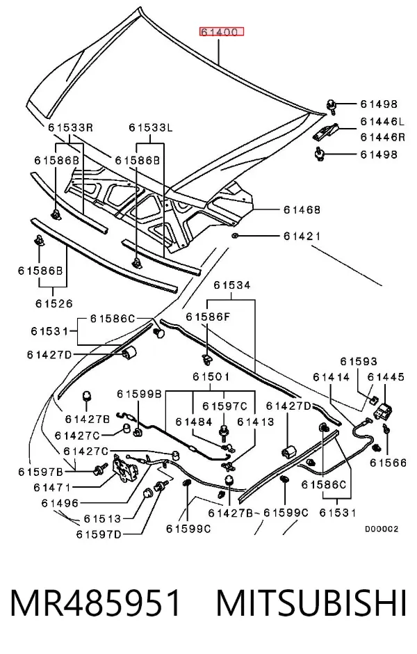 Capota MR485951 Mitsubishi