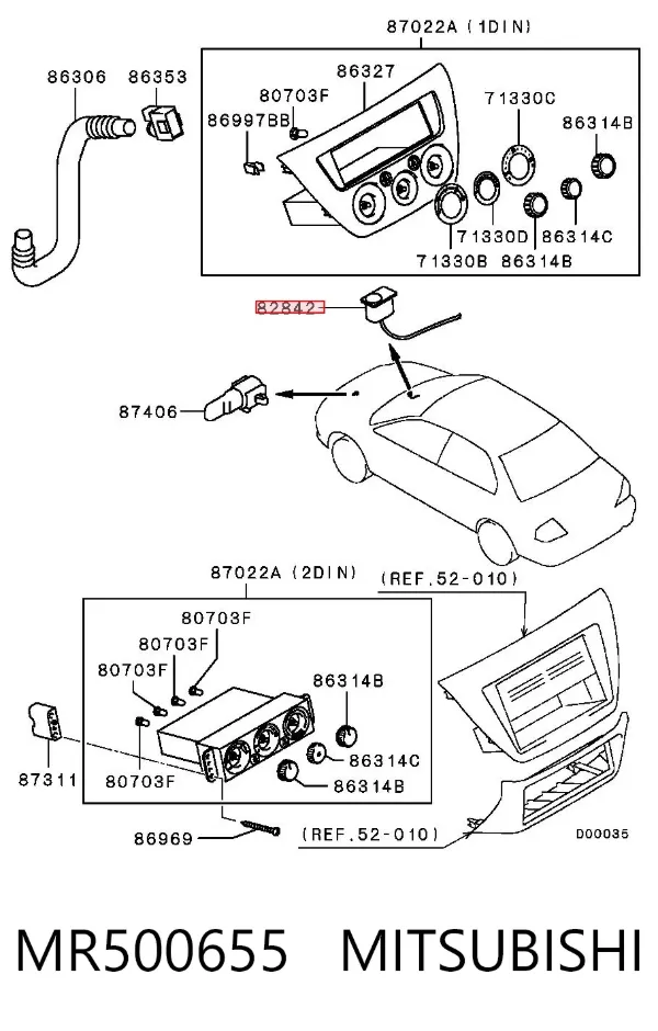 Sensor de iluminação MR500655 Mitsubishi