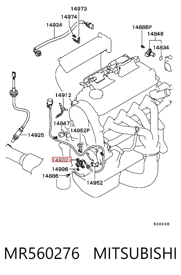 Sensor de posição (de revoluções) de cambota MR560276 Mitsubishi