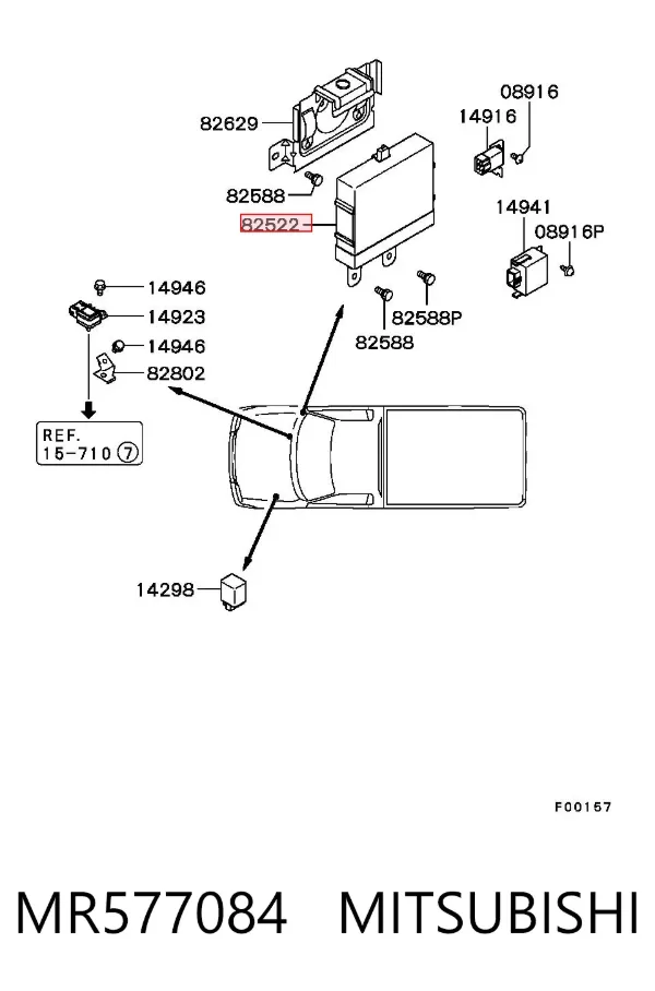 Módulo de direção (Centralina eletrônica) de motor Mitsubishi L 200 III
